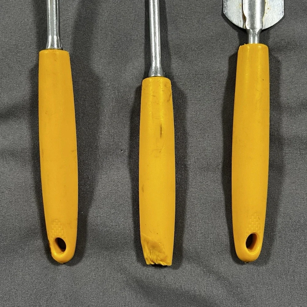 3 Set‎ Vintage EKCO Forge Stainless Steel Slotted Spoon, Meat Fork, Cake Spatula